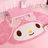 Saniro My Melody Carpet Kawaii Home Soft Fur Rugs Girls Bedroom Living Room Floor Mat Doormat Decoration Cartoon Gift