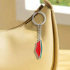 Enamel Geometric Fruit Watermelon Keychain Cute Summer Fruit Simulation Watermelon Pendant Keyring Bag Car Accessories Jewelry