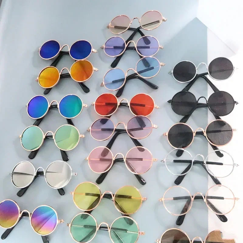 Cat Sunglasses Summer Outdoor Puppy UV Protection Sunglasses Dolls Sun Glasses Small Dog Cosplay Photo Props Cute Pet Sunglasses