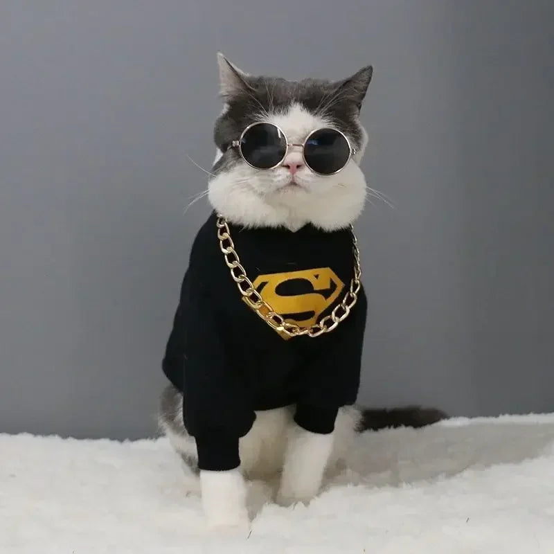 Cat Sunglasses Summer Outdoor Puppy UV Protection Sunglasses Dolls Sun Glasses Small Dog Cosplay Photo Props Cute Pet Sunglasses