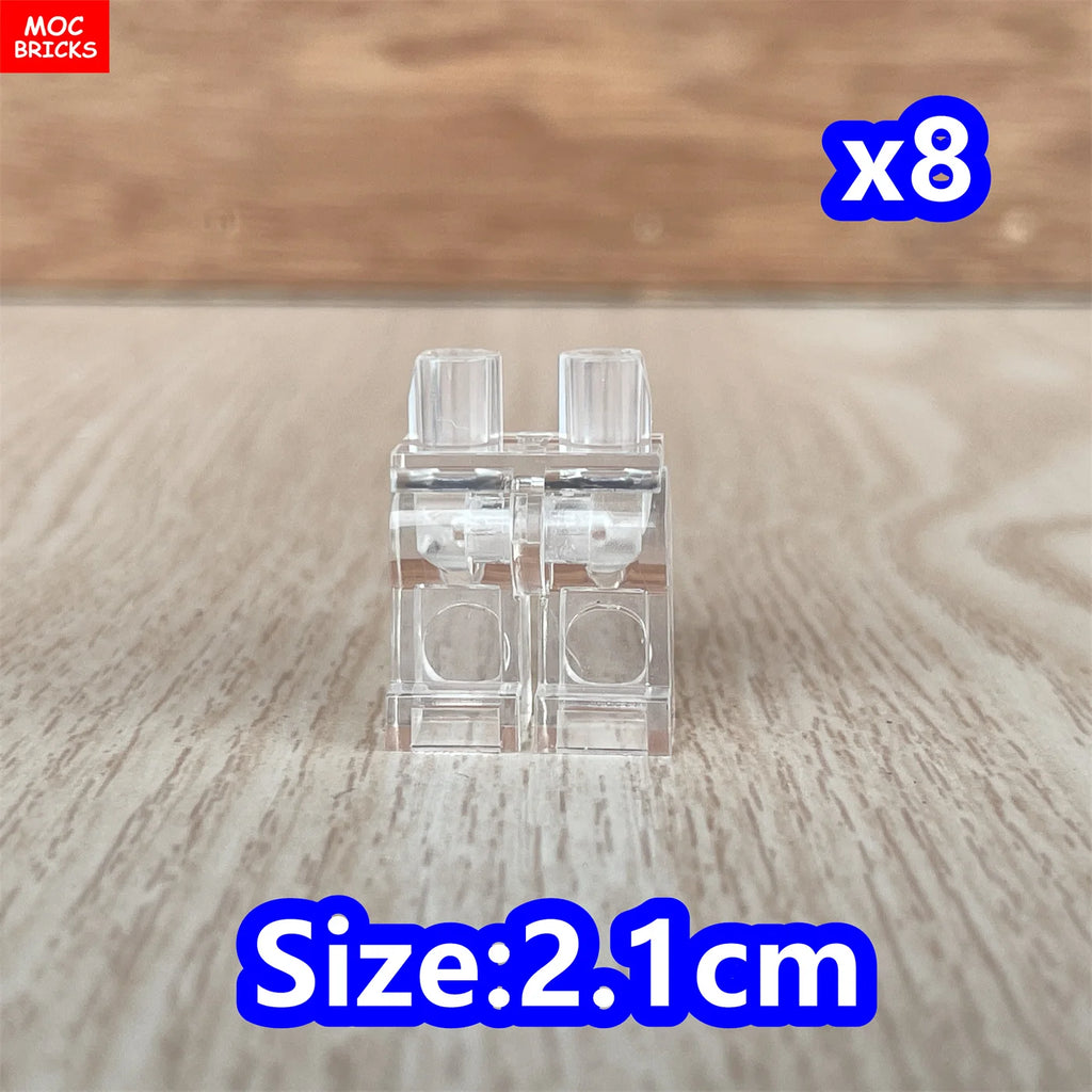 8pcs/lot MOC Bricks Blank Pants legs Body Wear Figure Accessory Assembled Building Blocks Toy Kids Plastic Dolls