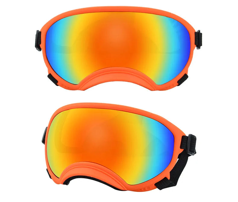 ATUBAN Dog Goggles Anti UV Strong Impact Resistance Adjustable Elastic Puppy Large Breed Dog Goggles Breathable Pet Sunglasses