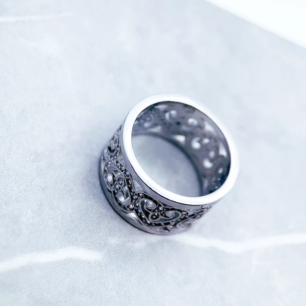 Arabesque Hearts Band Ring,Europe Style Glam Fashion Good Jewerly For Women New Gift In 925 Sterling Silver,Super Deals
