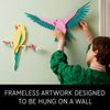 Creative Art The Fauna Collection Macaw Parrots Building Blocks Wall Artwork for Living Room Home Office Decor Toy Gift 644pcs