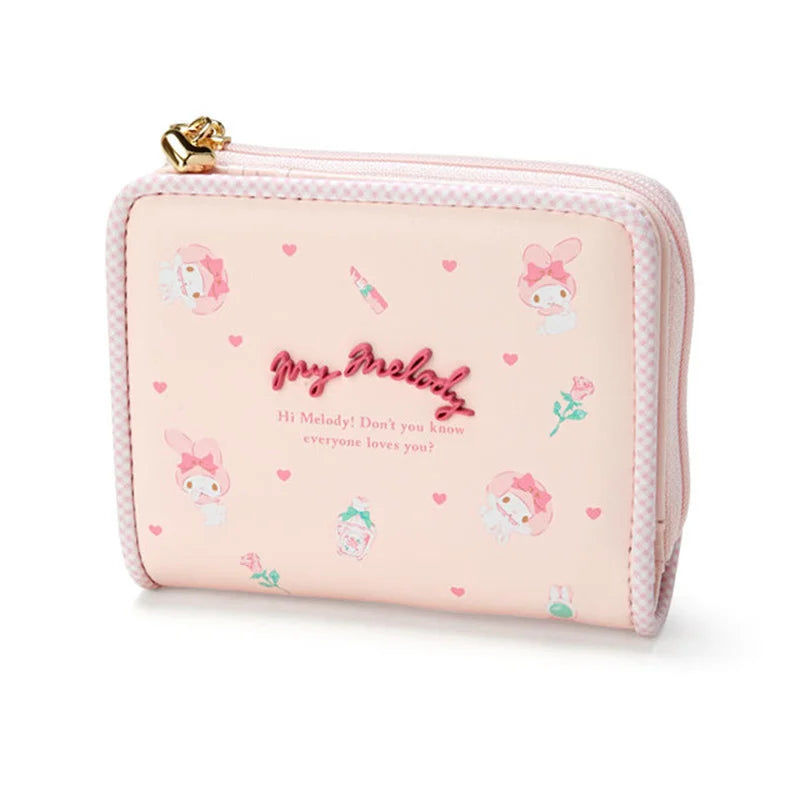 MINISO Kawaii Hello Kitty Wallet Keychains Sanrio Pochacco My Melody ACGN Cards Bag Kuromi Coin Anime Bag