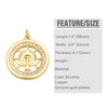 OCESRIO Cubic Zirconia Oval Virgin Mary Pendant for Necklace Copper Gold Plated Round Medal Jewelry Making Supplies pdta965