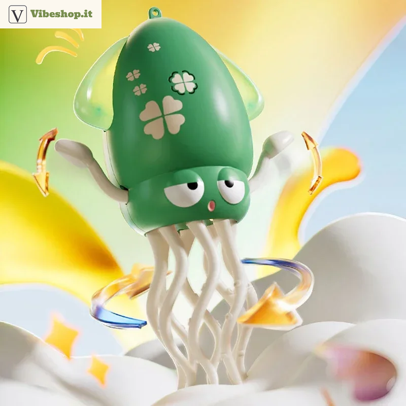 Electric Dancing Squid Toy Crawling Dancing Automatic Obstacle Avoidance Octopus Sensor Toy with LED Lights & Music
